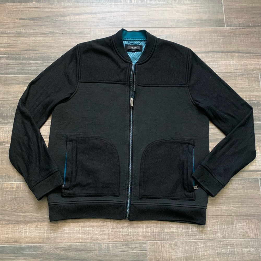 Ted Baker Mens Outme Knit Bomber Jacket